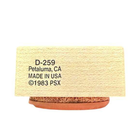 PSX Vintage 1983 Ornate Designed Easter Egg D-259 Rubber Stamp - Picture 2 of 3